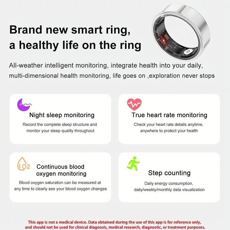 Product Introduction of Smart Ring Health Tracker, Activity & Fitness Trackers with Steps, Exercise, Calories, Sleep Monitoring for iPhone/Android, Christmas Stocking Stuffers, Wearable 2