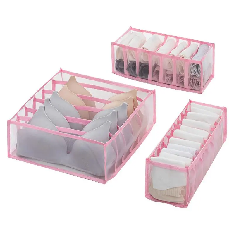 Underwear Storage Box, 1 Count Foldable Underwear Drawer Organizer, Underwear Storage Box for Bra & Socks & Bras, Home Organizer for Bedroom
