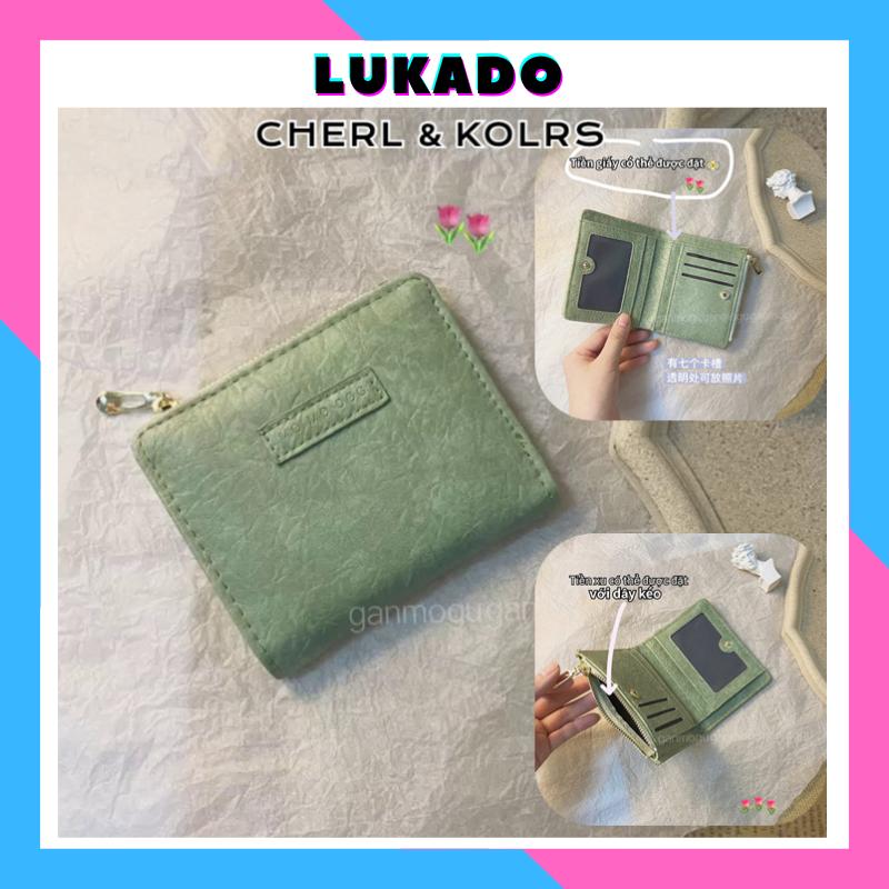 Ví nữ ngắn mini bỏ túi nhỏ gọn đựng tiền nhiều ngăn thời trang Hàn Quốc cao cấp dễ thương giá rẻ LUKADO VN80