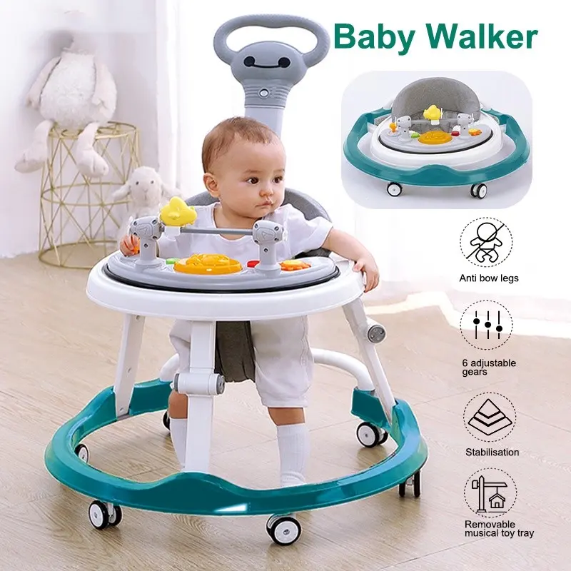 Baby Walker Suitable For 6-24 Months Infant multi-functional Adjustable Foldable with music & lights