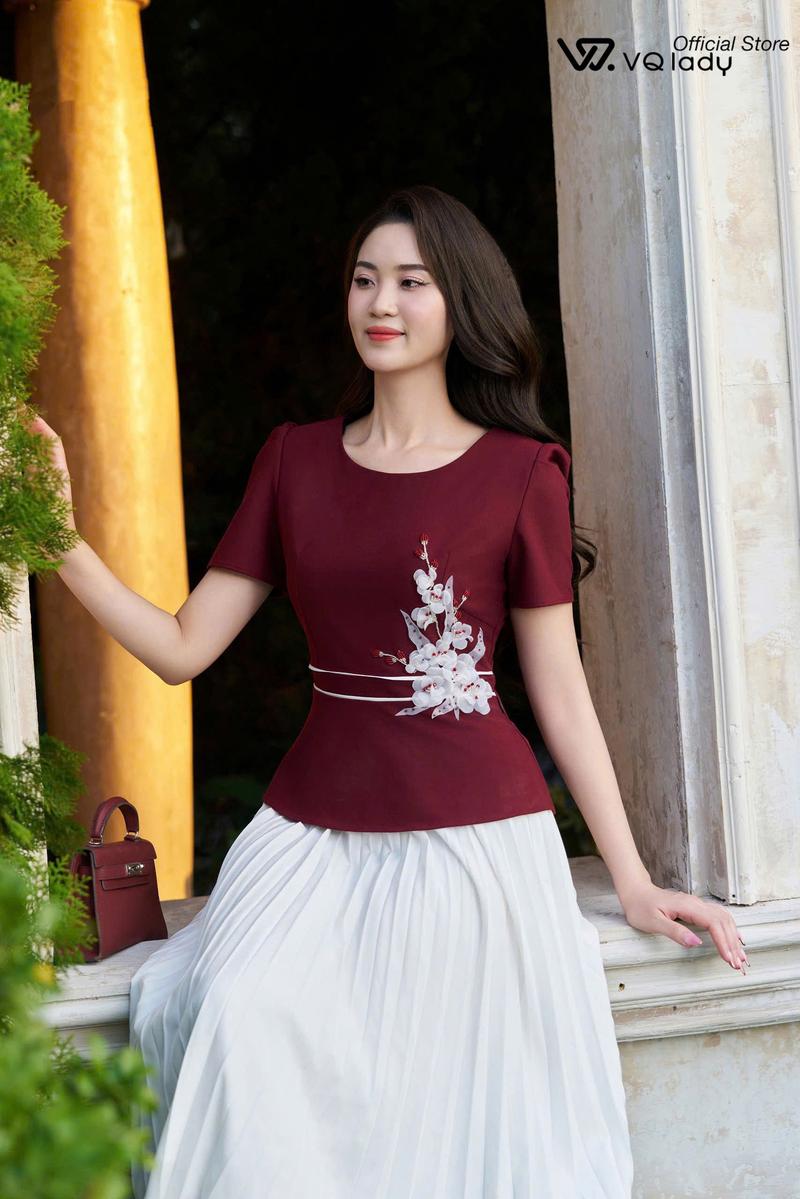 Product Introduction of Áo Thiết Kế Peplum QA3 kết hoa sang chảnh, quyến rũ, đi tiệc, đi chơi, đi làm. Nữ Women 8