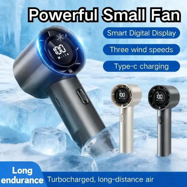 2026 Tech-Forward Turbine Fan 3-Speed Boost, Ultra-Quiet Rechargeable ...