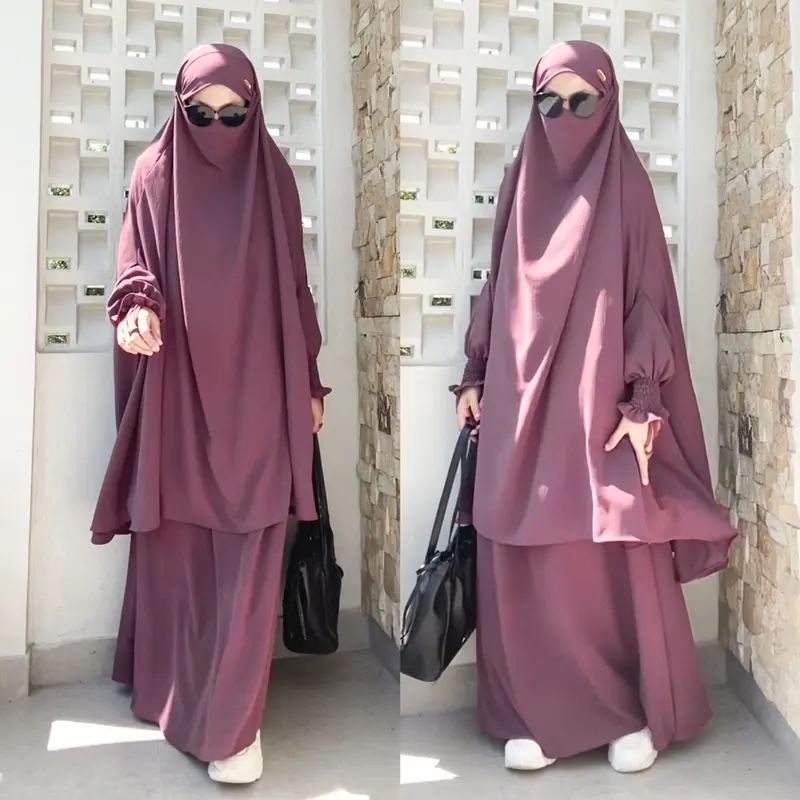Tsurayya -(FK+Rok) Inara one set crinkle airflow syari set frenchkhimar dan rok 2