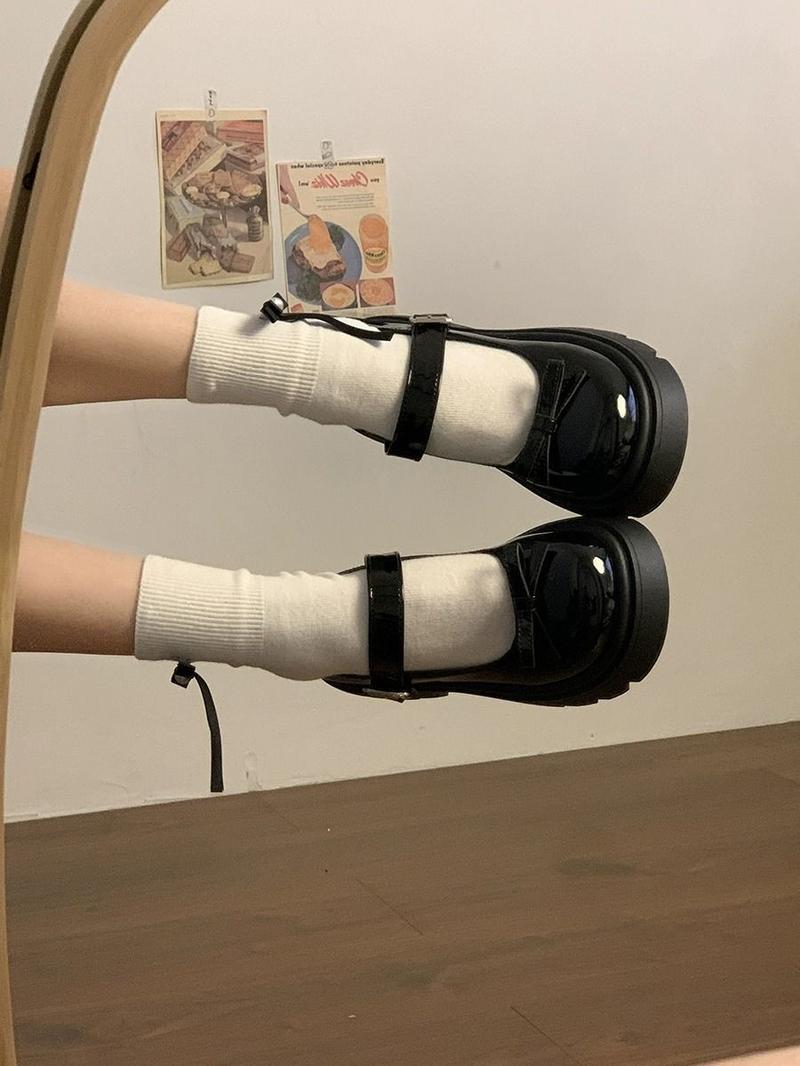 Product Introduction of [ ​ lolita shoes]Platform Mary Jane Shoes for Women British Style 2024 New Spring Autumn Japanese Style Bowknot Lolita Single Shoes[Lolita shoes] 9
