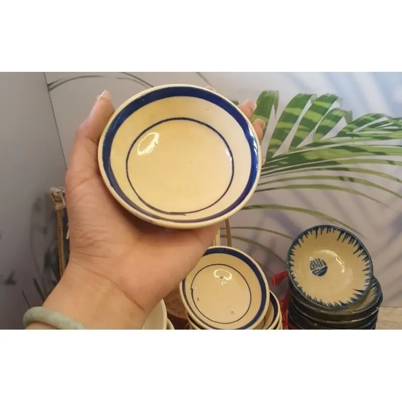 Chén Tép/chén chắm Gốm Cổ Xưa Vẽ Gà. Làm Bánh Bèo,Bánh Bò, Đựng Nước Chấm ( không chân đinh)Dành Cho Người Hoài Niệm 2