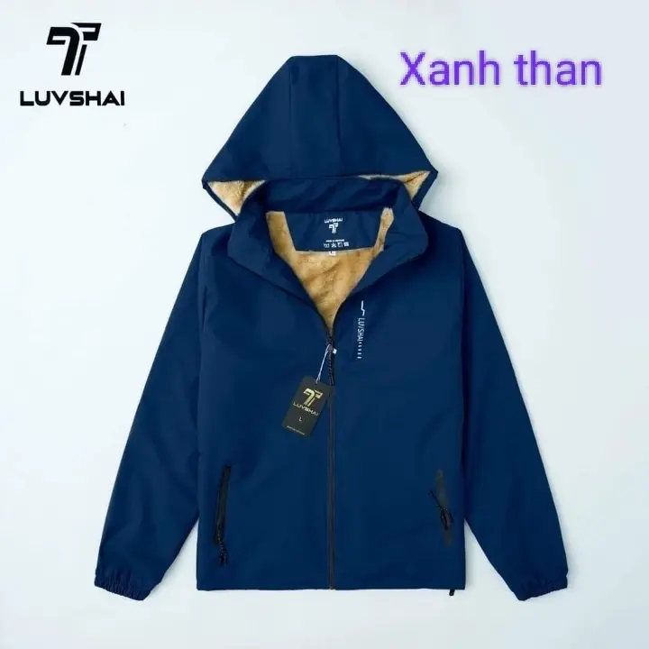 Áo gió lót lông cừu chắn gió nam nữ, cản bụi giữ ấm cơ thể