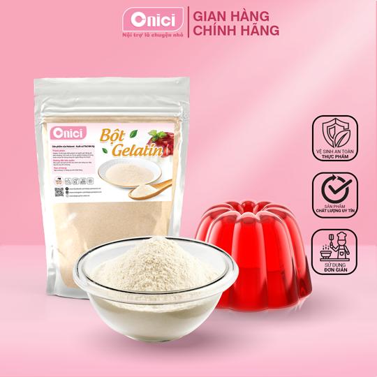 Bột gelatin dùng làm chè khúc bạch Bếp của mẹ Onici gói 500G