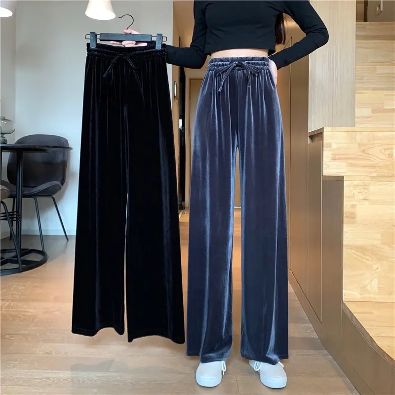 CELANA KULOT WANITA HIGH WAIST BELUDRU CELANA BELUDRU PANJANG | CELANA WANITA BAHAN BELUDRU | CELANA PANJANG KULOT WANITA KOREA| CELANA BELUDRU VELVET | CELANA PANJANG WANITA KASUAL 0