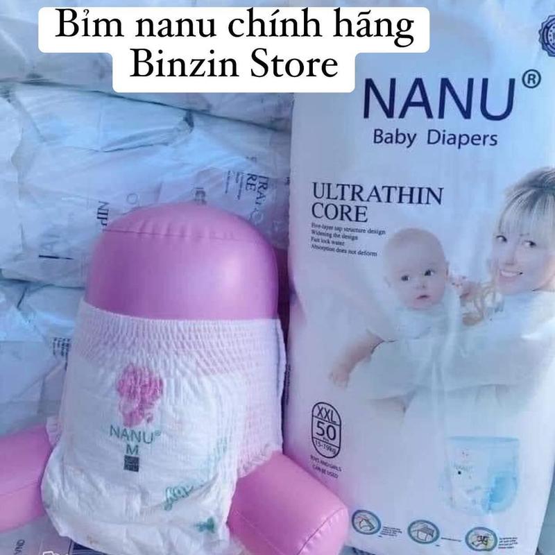 Bỉm nanu baby mềm mại S/M/L/XL/XXL/XXXL 100 miếng
