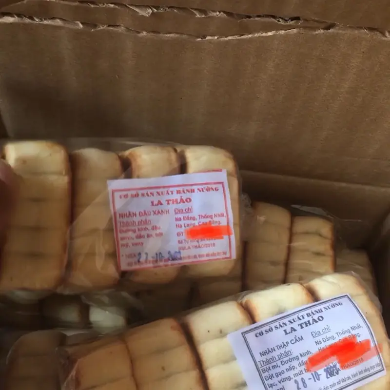 Combo 30 cái Bánh nướng Hạ Lang - Cao Bằng ( 6 túi  ) nhân thập cẩm và nhân đậu xanh. Cake Ăn Vặt Food   Tết Xmas cookie 1