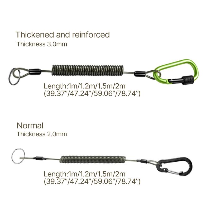 Product Introduction of 【Ready Stock】 Retractable Coiled Cord Stretchy Keyring AntiLost Fishing Lanyards Spring Coiled 0