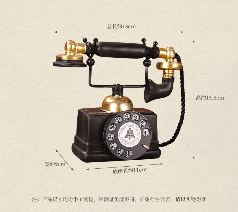 Product Introduction of American Retro Telephone Decoration Home Living Room and Wine Cabinet Decorations Bar Shooting Props Nostalgic Telephone Model Ornaments 6
