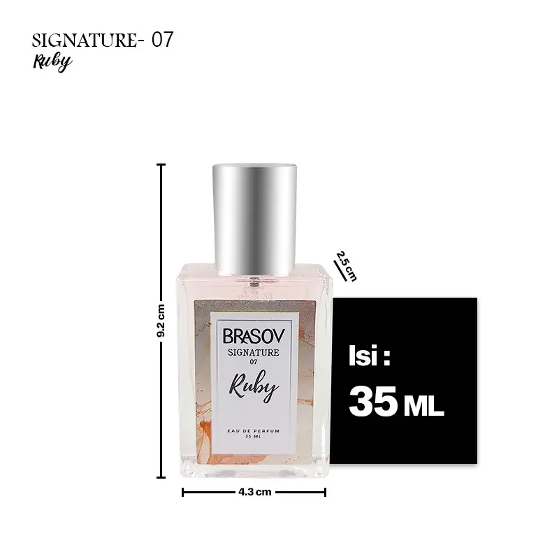 [AB] Brasov Eau De Parfum EDP Signature 35 mL Spray Halal BPOM  Wangi Perfume Pria Wanita 1