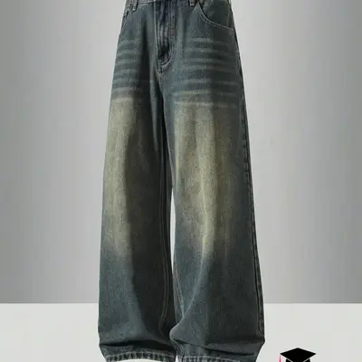 EMOSTANCE CLUB DISTRESSED BAGGYJEANS