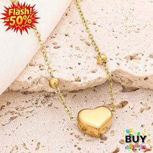 สร้อยข้อมือหัวใจ วัสดุเหล็กไททาเนียม สร้อยข้อมือบางผู้หญิง ไม่ซีดจาง เรียบง่าย ราคาไม่แพง หรูหรา เครื่องประดับอินเทรนด์ สีทอง แฟชั่น สร้อย ผู้หญิง เหมือน ทอง