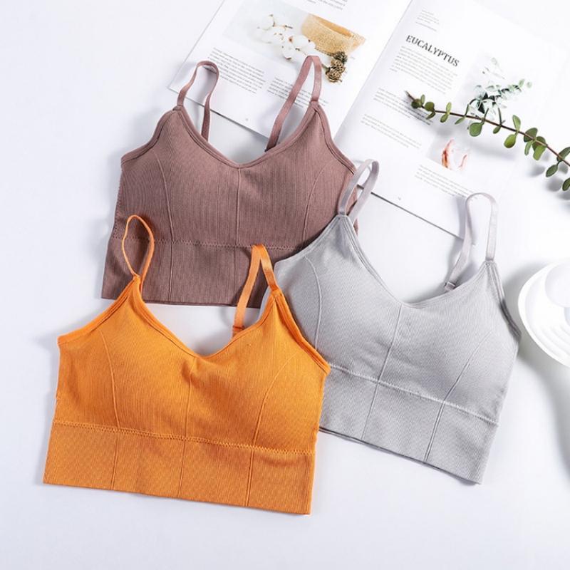 Product Introduction of Womens Sports Bra Seamless Breathable Soft Underwear Adjustable Shoulder Strap Inner Padded Yoga Vest Bralette 18