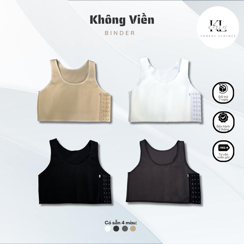 [Áo Nịt Tomboy] Ngắn Không Viền Cotton Không Xù, Không Giãn Cho Tomboy - Trans - Sb     Nữ Thun Top Women Sò áo nịt tomboy