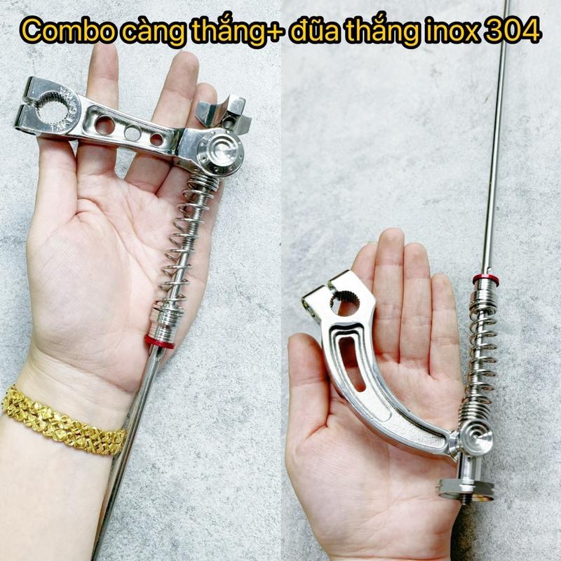 Combo càng thắng bánh sau lò xo và đũa thắng inox 304 gắn được nhiều dòng xe chọn xe Phụ kiện Phụ tùng xe máy