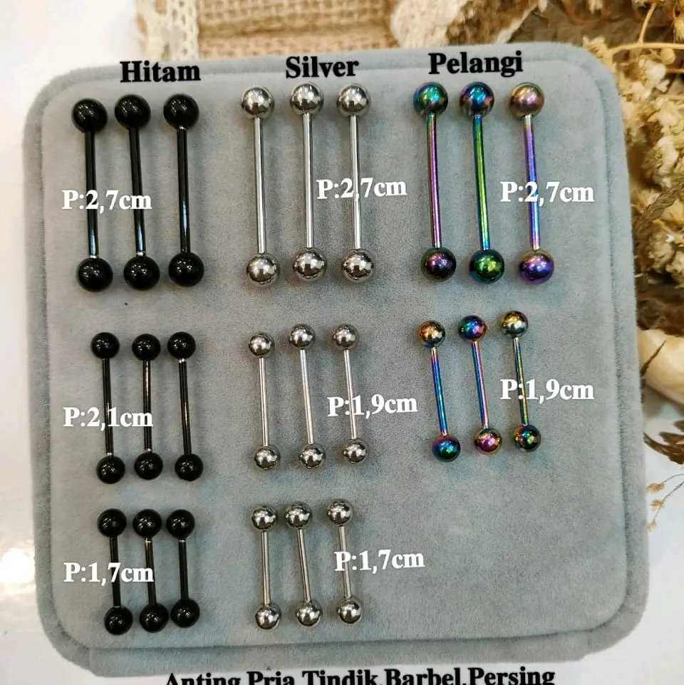 Anting , tindik telinga  (1pcs bukan sepasang)