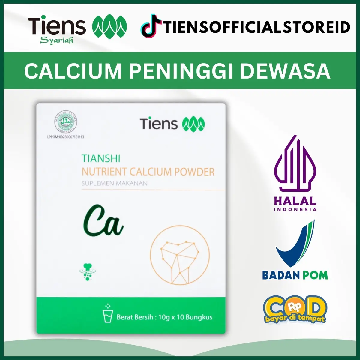 Tianshi Nutrient High Calcium Powder - Peninggi Badan untuk Dewasa