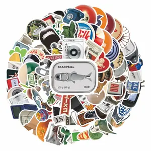 50 Pcs Stiker Motif Aesthetic simple korean style Anti Air Untuk Dekorasi Notebook Sepeda Skateboard Handphone DIY