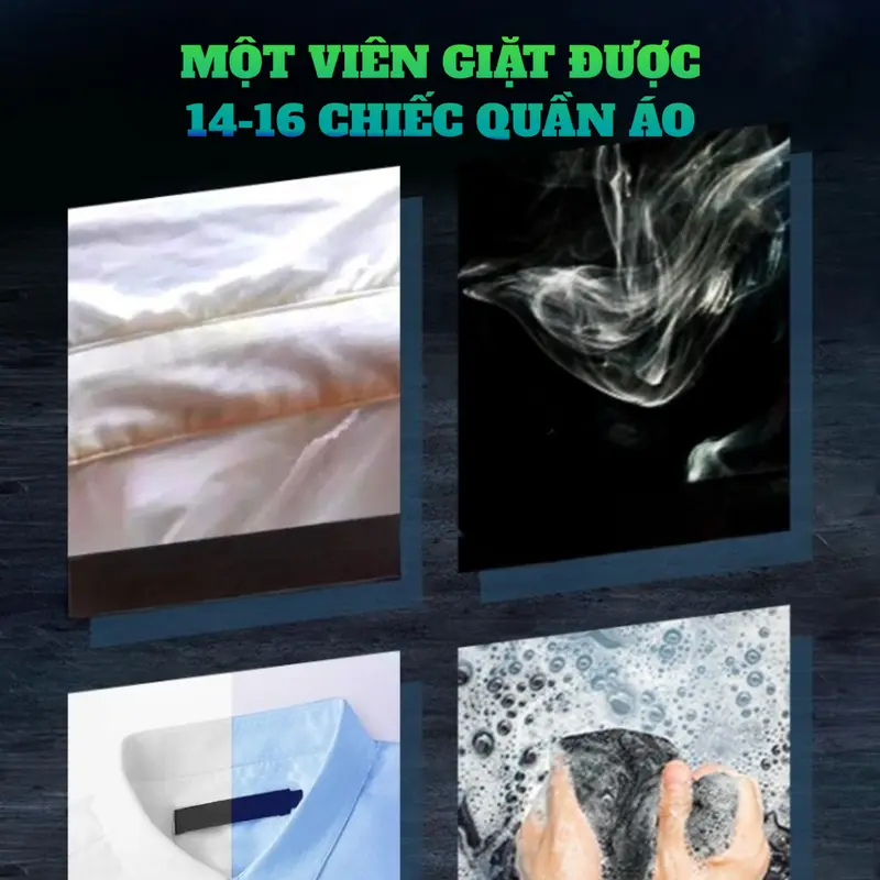 Viên Giặt Xả Quần Áo Thành Chung Deep Clean Sạch Vượt Trội (4 Viên/túi) 7 EnZyme Sinh Học 6