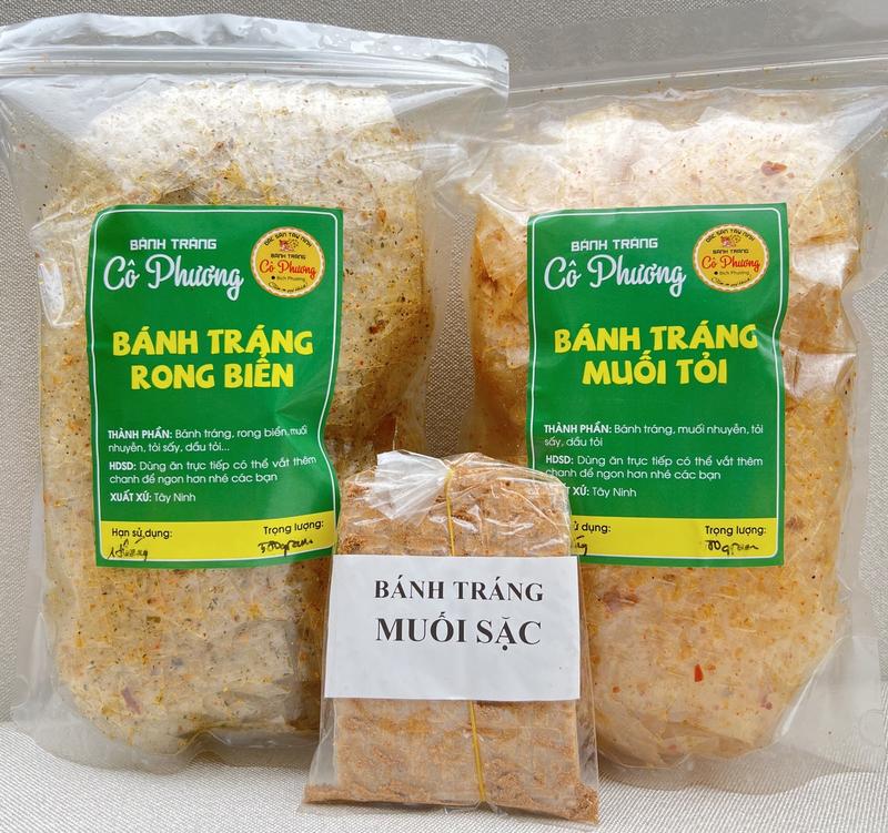 COMBO 1KG (TẶNG 1 MUỐI SẶC): BÁNH TRÁNG RONG BIỂN - MUỐI TỎI (2 TÚI 500GR) Cay Ăn Vặt Thức Ăn Food Snack
