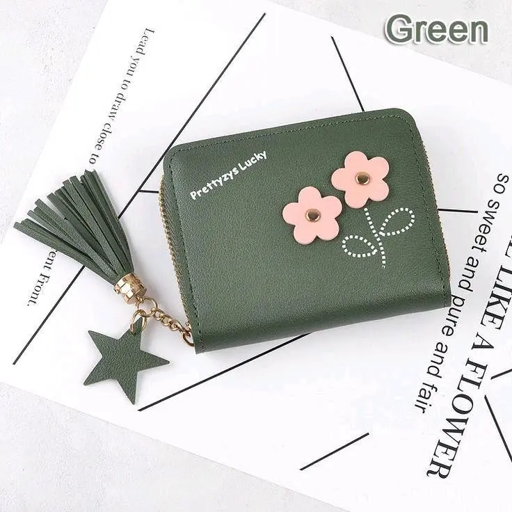 Dompet Mini Motif Bunga Matahari Lucky Mini Fasion Simpel Desain Mini Bunga Matahari Kartu Wanita 6