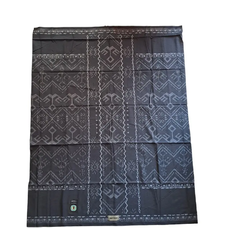 Sarung Gajah Duduk Kembang Warna Hitam Bahan Rayon Motif 5