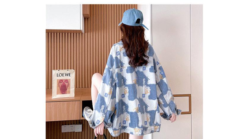 Product Introduction of Áo Khoác Denim, Thiết Kế Tươi Mới, Dành Cho Nữ, Mùa Thu 2023 Hàng Mới Về, Thiết Kế Đẹp, Phong Cách Thường Ngày Ins Người Nổi Tiếng Trên Internet, Áo In Hình, Siêu Phổ Biến Top Women Jacket Top Women 6