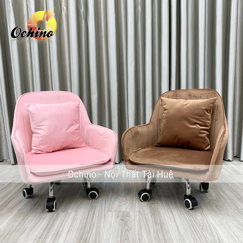 Ghế Bệt Ngồi Làm Nail, Đóng Hàng Có Bánh Xe Di Chuyển Tiện Lợi Mẫu Vân Sò Dày Dặn (Ảnh Thật) 2