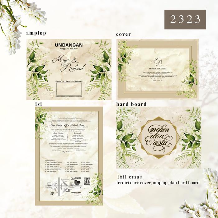 Undangan Pernikahan Kekinian   ERBA  2323 - AMPLOP Elegan Modern Paket Lengkap 100 PCS Gratis Label & Plastik - JanjiKita | Komplit SET