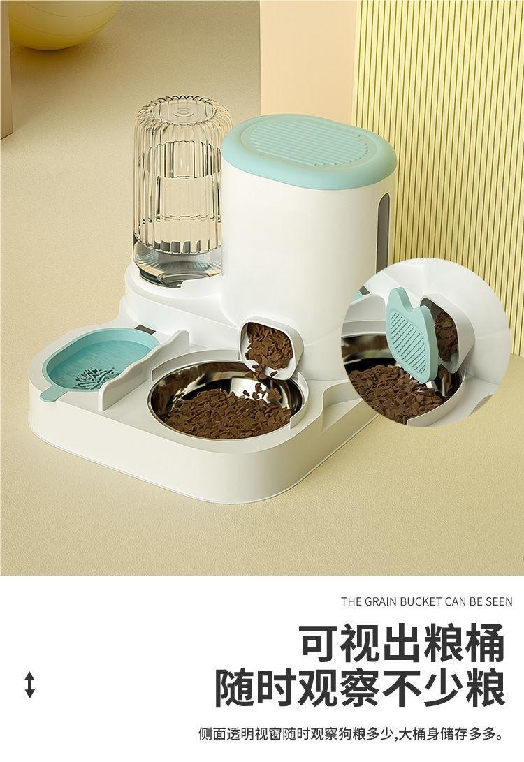Product Introduction of Hot Sale Cat Bowl Automatic Pet Feeder Cat Dog Pet Water Dispenser Integrated Cat Bowl Cat Food Holder Dog Eating and Drinking Cat Food 9