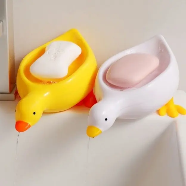 Tempat Sabun Bebek Lucu Unik Duck Draining Soap Holder Mandi Batang Wadah Kotak / Tempat Sabun 3D Bebek Duck Lucu Draining Soap Holder Tempat Sabun Mandi Batang