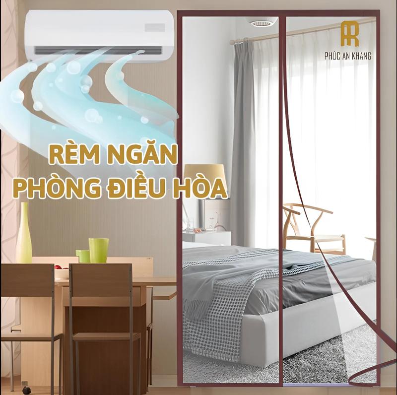 Rèm ngăn lạnh phòng điều hoà trong suốt, rèm nhựa PVC có nam châm tự động hút, màng chắn phòng điều hoà, rèm cửa phòng khách, rèm bếp, rèm nhựa ngăn lạnh