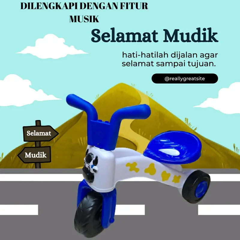 Mainan Sepeda Sapi Anak Roda 3 FD 306 Musik - Toys 4