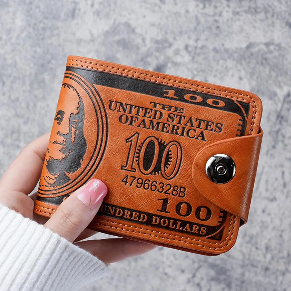 Ví Nam Da PU Cầm Tay Phong Cách Thiết Kế Doanh Nhân Mỹ Cổ Điển Nhiều Khe Wallet