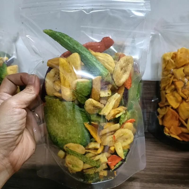 Combo1kg : 5 túi trái cây sấy thập cẩm hàng loại Nguyên A giòn ngọt thơm ngon Ăn vặt  Snack Food 3