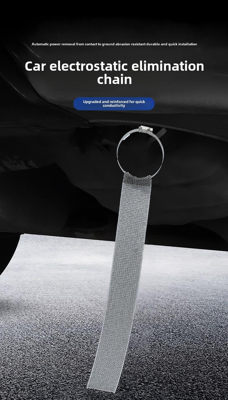 Product Introduction of Car Anti-Static Mop Wear-Resistant Anti-Static Belt Elimination Gadget Vehicle Luminous Exhaust Pipe Earthing Strip Universal 0