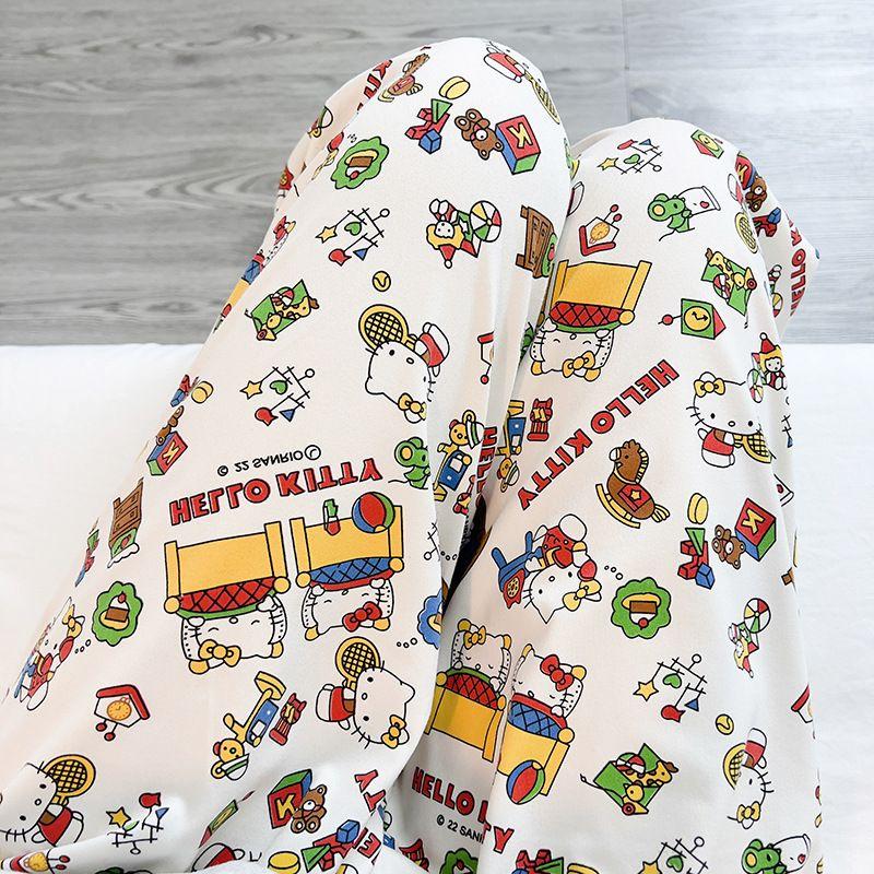 Product Introduction of Quần Ngủ Hoạt Hình Nhật Bản, Phong Cách Hello Kitty Ins, Quần Chống Muỗi Sớm Cho Nữ Sinh, Quần Thường Ngày Ký Túc Xá Dễ Thương, Quần Đi Bộ Women Áo Top 16