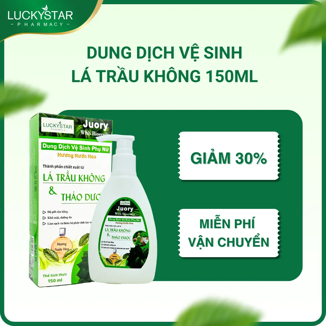 Dung Dịch Vệ Sinh Phụ Nữ Hương Nước Hoa Lucky Star - 150ml Nữ  Women ( Có Che Tên Sản Phẩm )