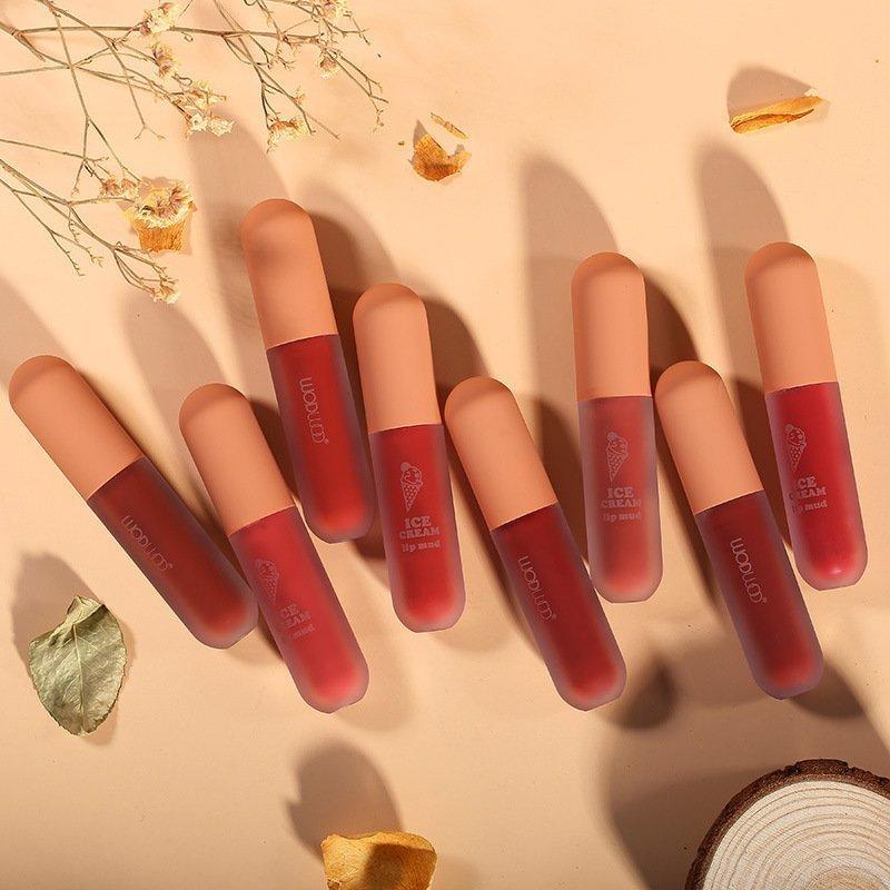  Son Kem Lì Wodwod Ice Cream Lip Mud Mềm Mịn Như Nhung Chính hãng nội địa Trung Cosmetic Mỹ Phẩm 
