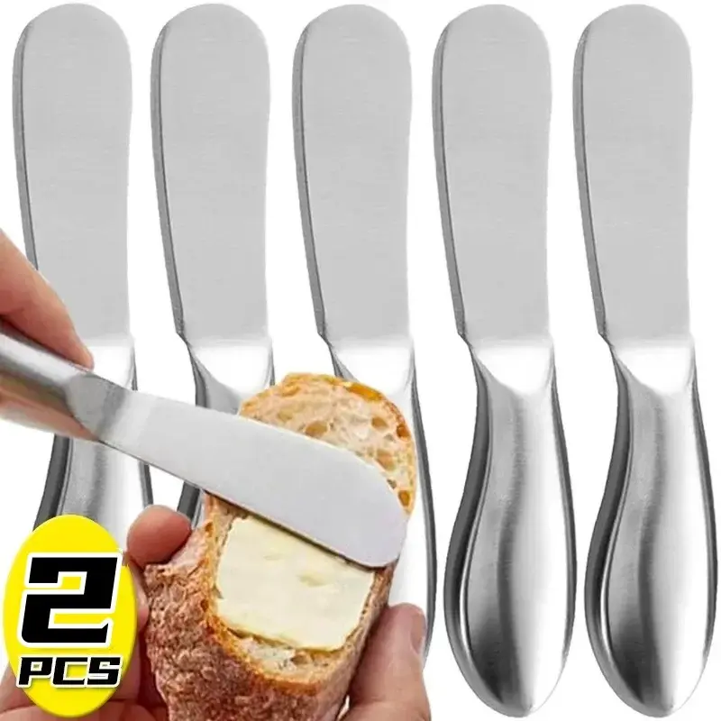 1/2Pcs Stainless Steel Butter Cutter Multipurpose Portable Bread Jam Knife Durable Cheese Spreaders Home Kitchen Gadgets