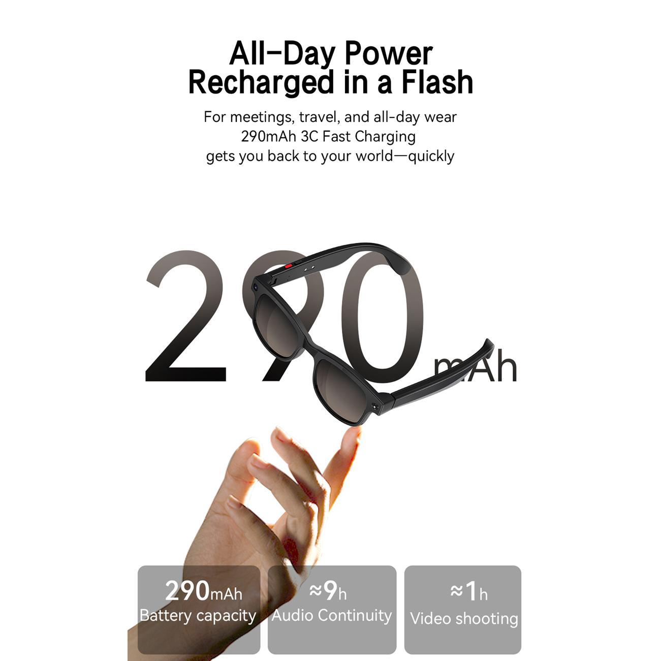 6K AI Smart Glasses Camera Bluetooth Call Voice Assistant Music Player Translate Multifunctional Photochromic Glasses For Xiaomi