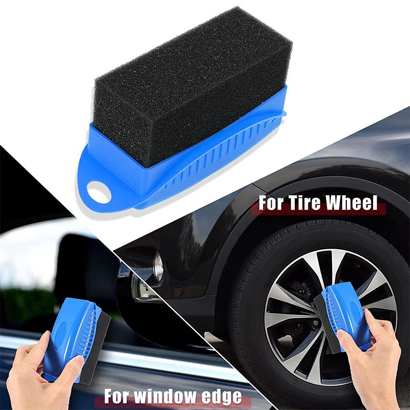 Product Introduction of Car Wheel Polishing Waxing Sponge Washing Cleaning Tire Contour Brush With Cover ABS Dressing Applicator Pads Detail Accessories 10