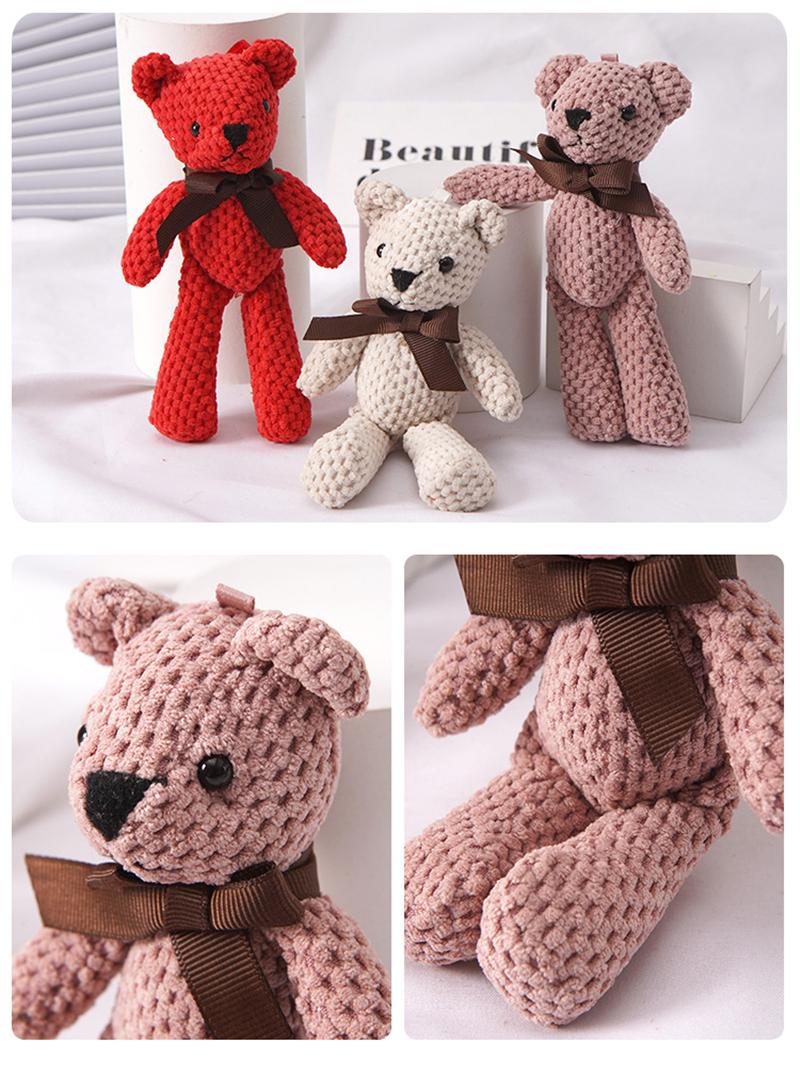 Product Introduction of Baby Bear Stuffed Plush Toys 15CM Plush Animals Cute Bag Key Pendant Children Dolls Birthday Gifts Wedding Party Decor 11