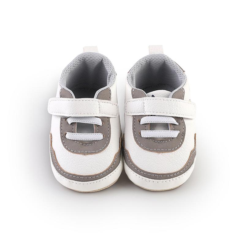 Product Introduction of Baby Sneakers Contrast Color Dinosaur Pattern Non-Slip First Walking Soft Sole PU Shoes for Boys Girls 27