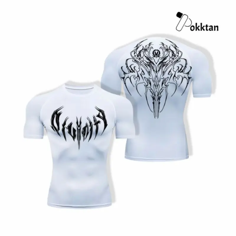 Breathe Divinity v3 Metallic Font Short Sleeve Compression Shirt