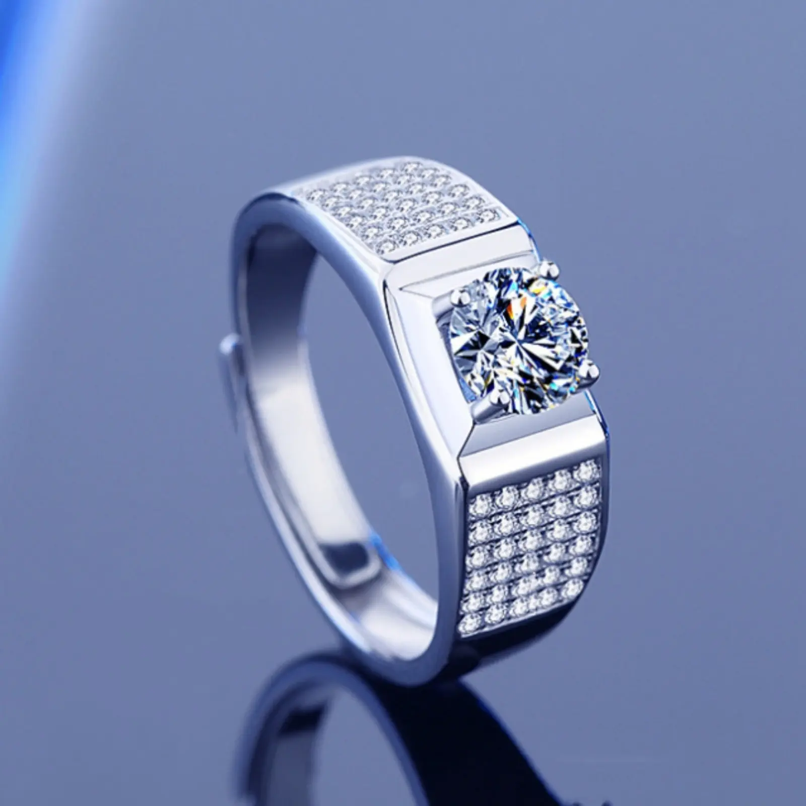 Cincin Titanium Anti Karat Pria Cowok Keren Batu Asli Steel Putih Vintage Aesthetic Perhiasan Rings