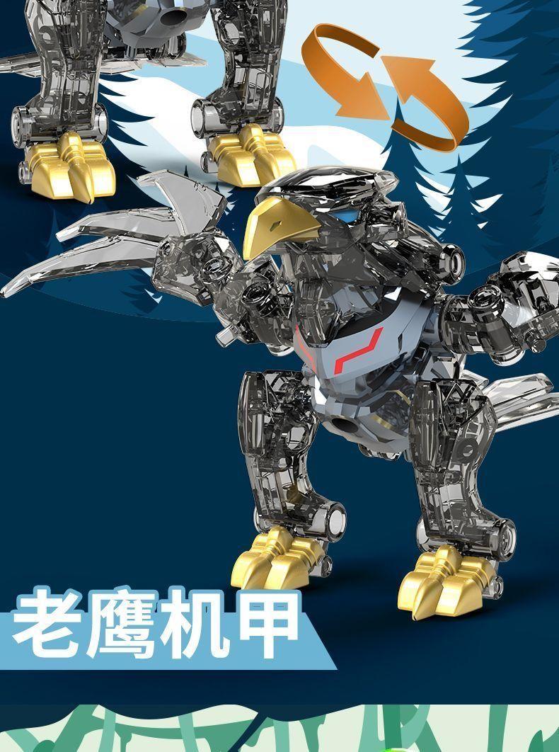 Product Introduction of Alloy Transforming Robot Gorilla Mecha Transformers Boys Toy Children Eagle Shark Crocodile Animal 13